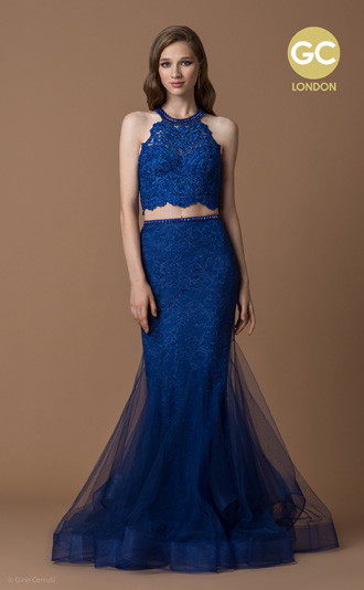 Royal Blue Prom / Evening Dress by Gino Cerruti